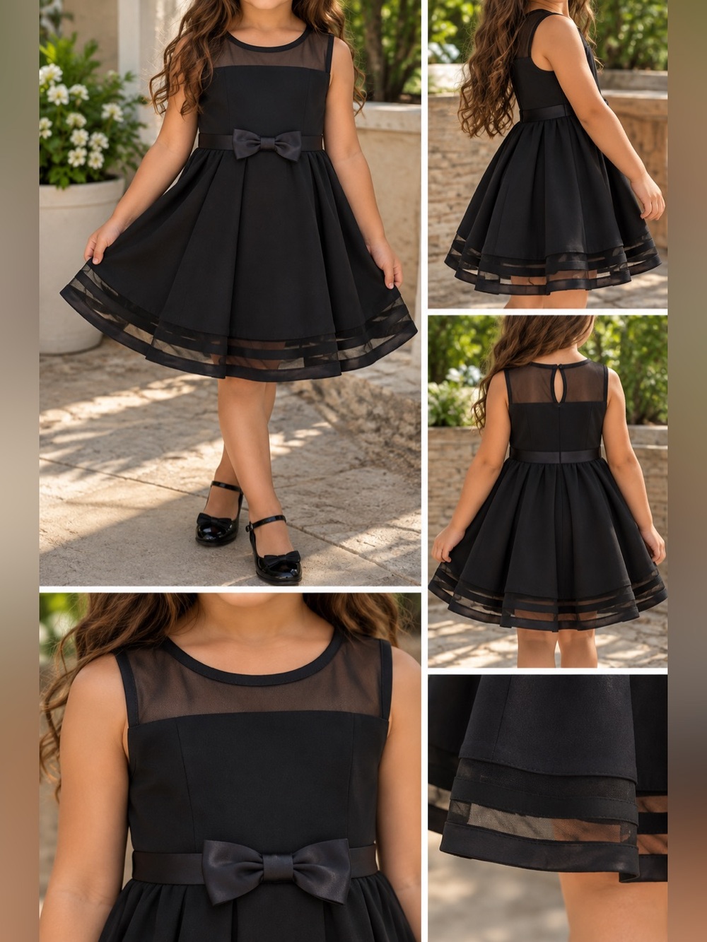 Girls Calvin Klein Black Dress 6X